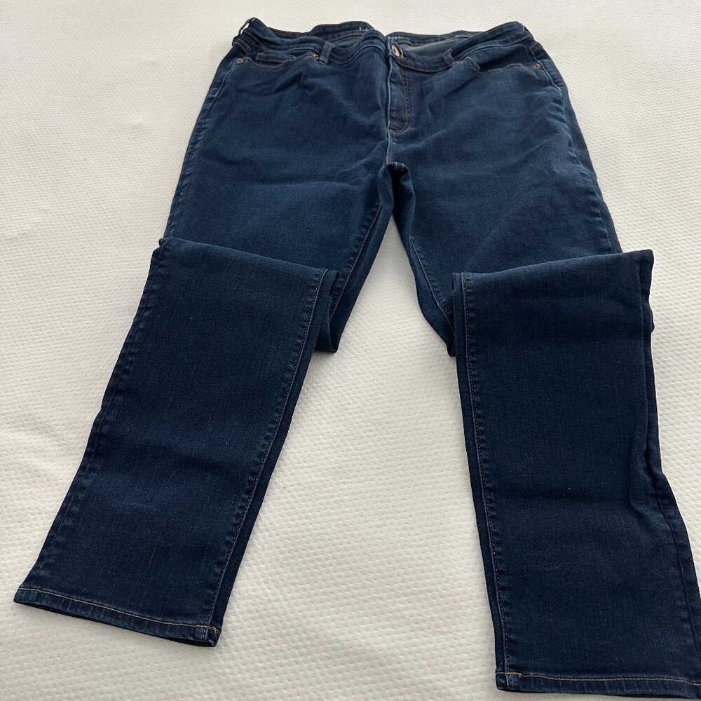 Lands' End Plus Size 18 Dark blue Slim leg jean NWOT